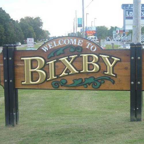welcome to bixby olahoma sign
